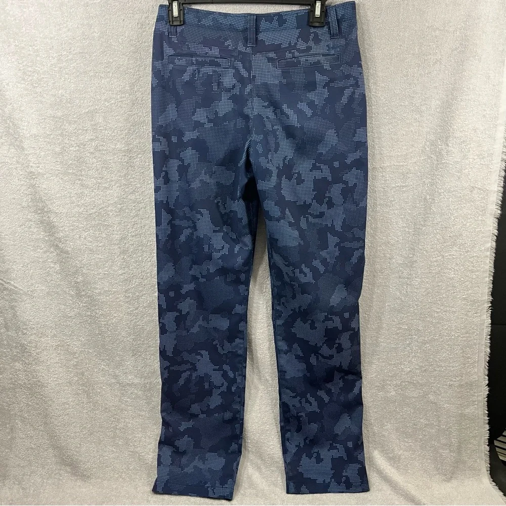Under Armour Match Play Pants Boys 16 Blue Camoflauge Loose Fit Golf - Picture 4 of 8